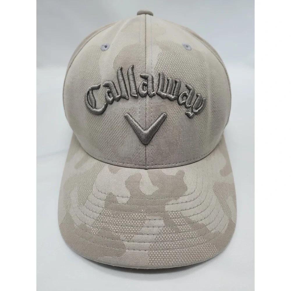 Callaway Mens Golf Hat Gray Camo Snapback